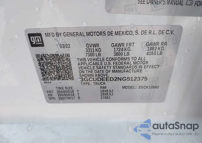 3GCUDEED2NG512375: 42704652