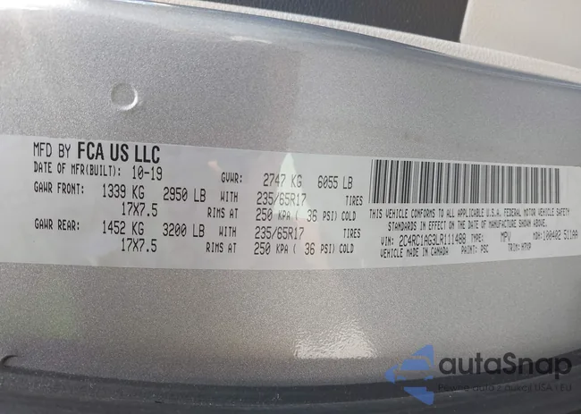 2C4RC1AG3LR111488: 42704659