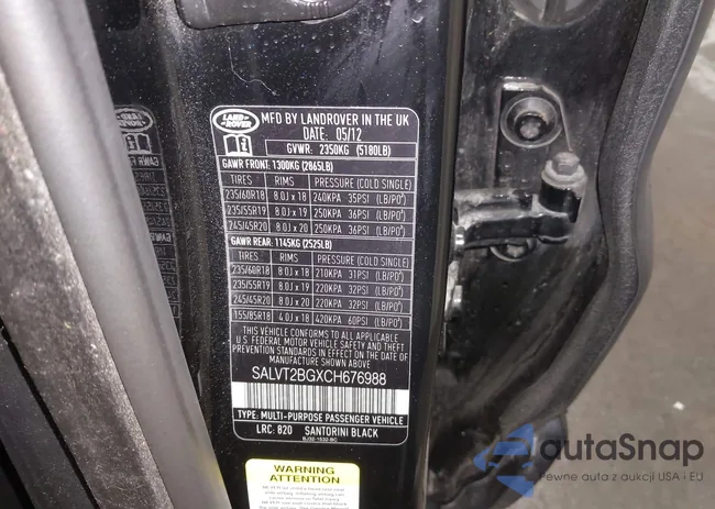 SALVT2BGXCH676988: 42704072