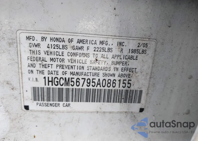 1HGCM56795A086155: 42705472