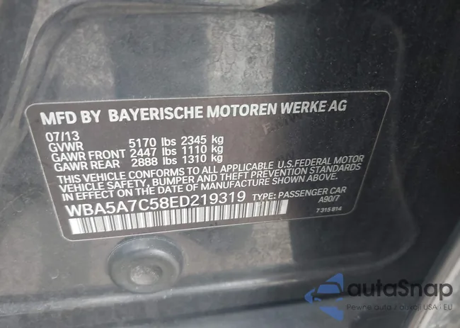 WBA5A7C58ED219319: 42705580