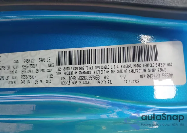 1C4BJWDG9GL257053: 42705754