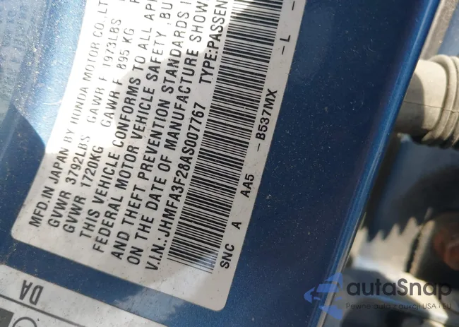 JHMFA3F28AS007767: 42704838