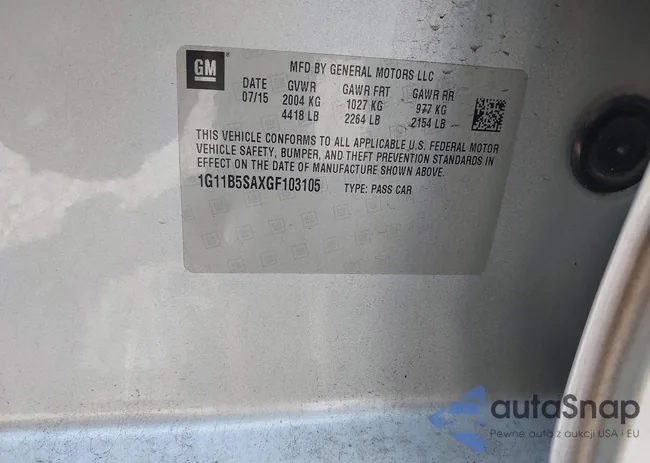 1G11B5SAXGF103105: 42705023