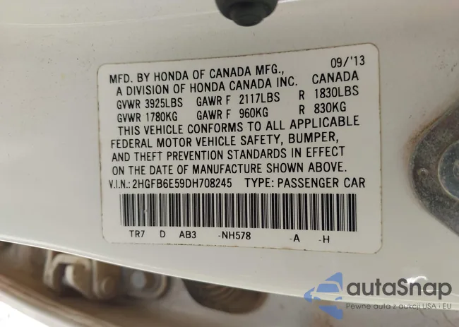 2HGFB6E59DH708245: 42705141