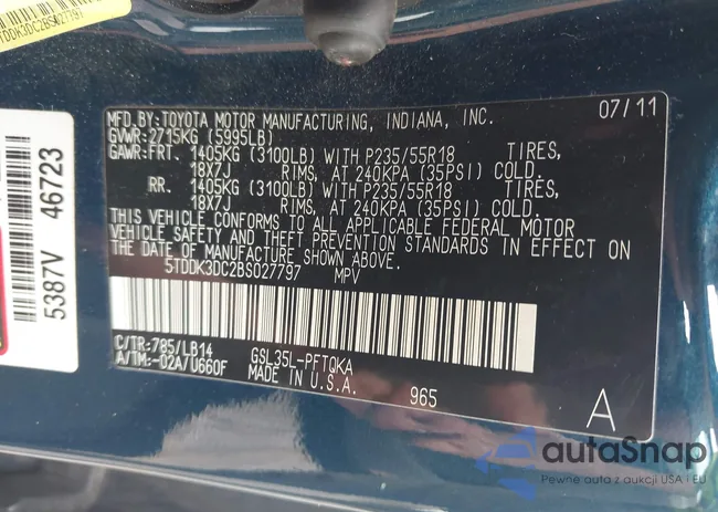 5TDDK3DC2BS027797: 42705187