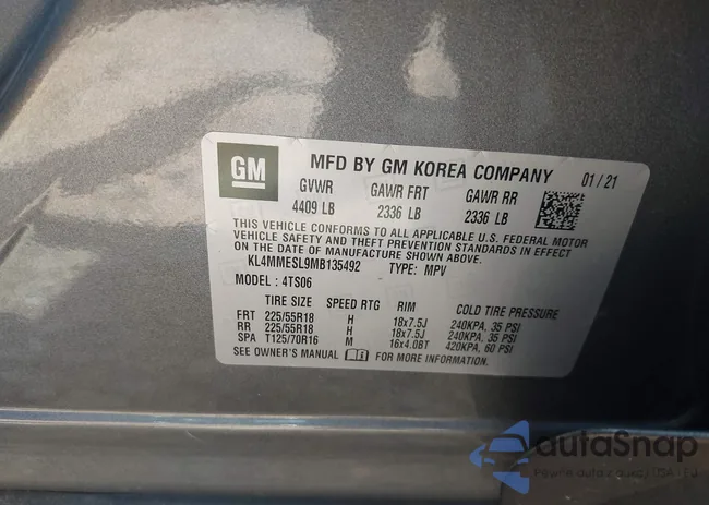 KL4MMESL9MB135492: 42705210