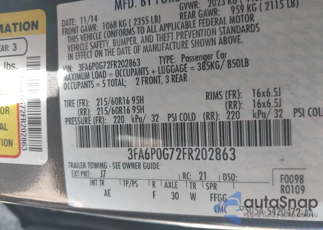 3FA6P0G72FR202863: 42706320