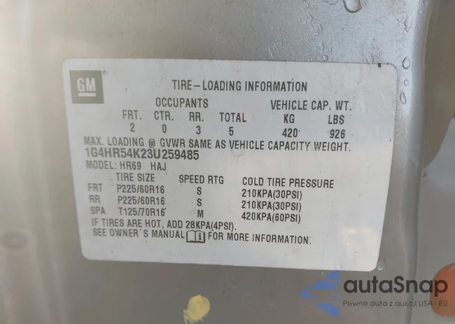 1G4HR54K23U259485: 42706357