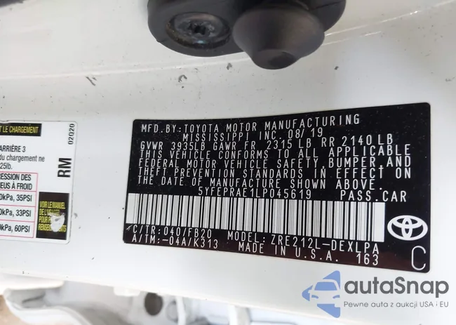 5YFEPRAE1LP045619: 42706368