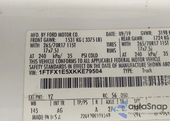 1FTFX1E5XKKE79504: 42706439