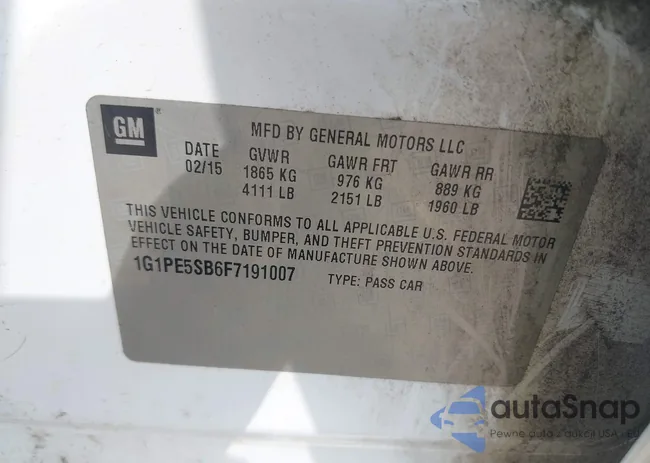 1G1PE5SB6F7191007: 42706446