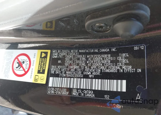 2T2BK1BAXDC176950: 42706488