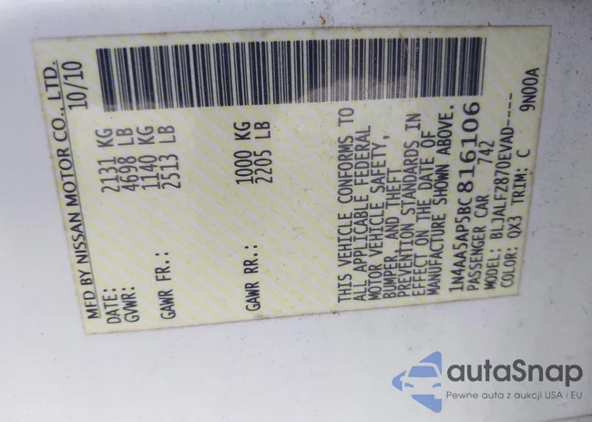 1N4AA5AP5BC816106: 42706491