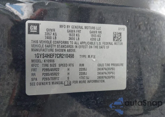 1GYS4HEF7CR210498: 42706639