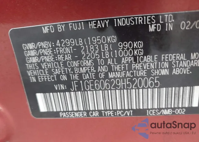 JF1GE60629H520065: 42706766