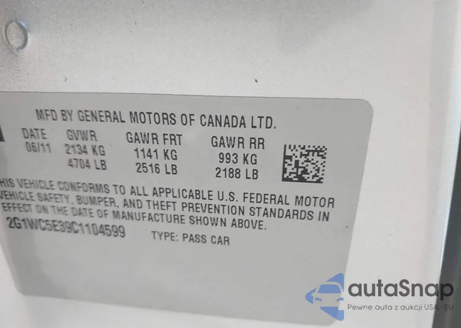 2G1WC5E39C1104599: 42705901