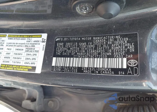 2T1KU40E79C172559: 42705969