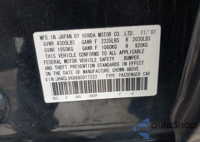 JH4CL96868C017223: 42705992