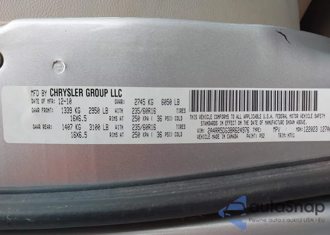 2A4RR5DG3BR624976: 42707316