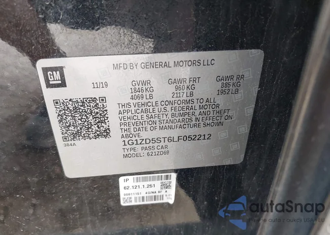 1G1ZD5ST6LF052212: 42707321