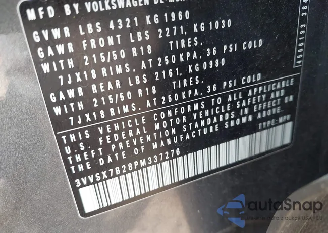 3VVSX7B28PM337276: 42707377