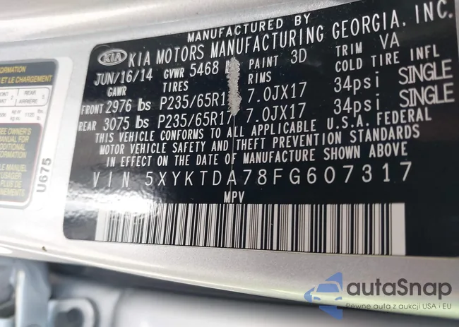 5XYKTDA78FG607317: 42707482