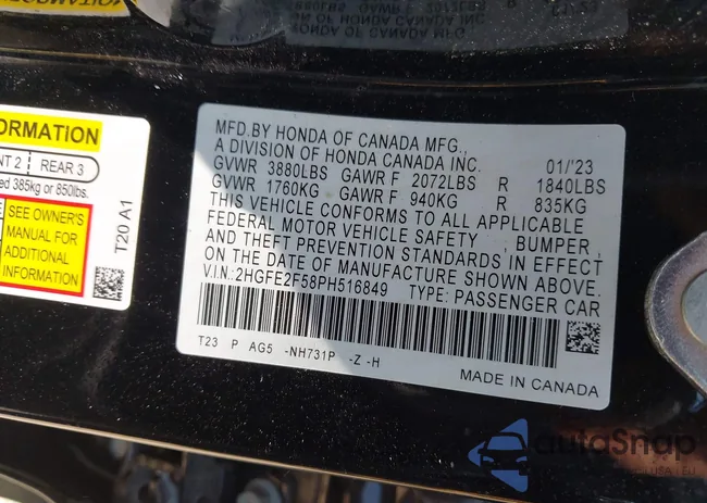 2HGFE2F58PH516849: 42707533