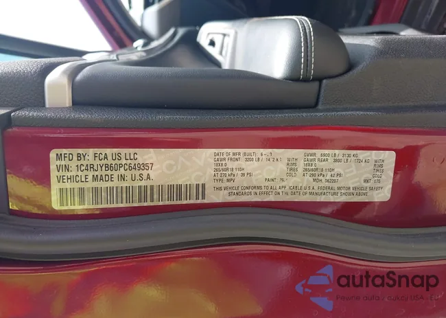 1C4RJYB60PC649357: 42707549