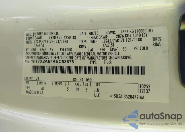 1FT7X2A67KEC53878: 42707576