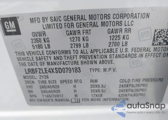 LRBFZLE4XSD079183: 42707591