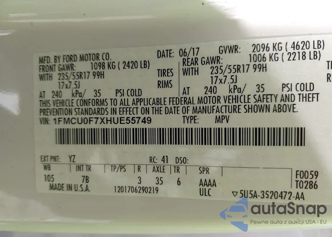 1FMCU0F7XHUE55749: 42707593