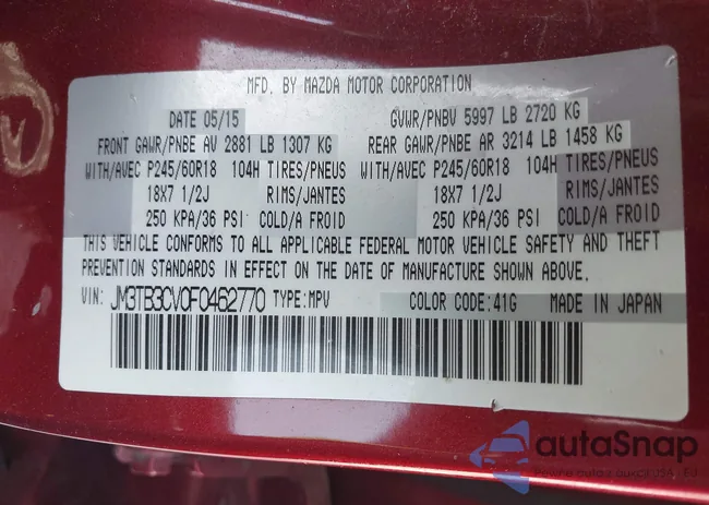 JM3TB3CV0F0462770: 42707606