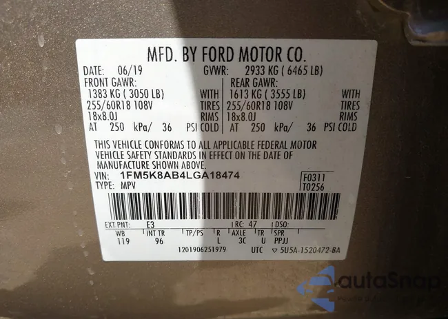 1FM5K8AB4LGA18474: 42707621