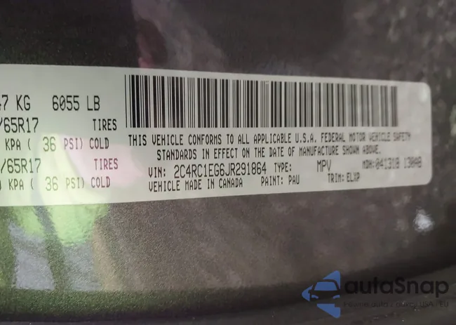 2C4RC1EG6JR291864: 42707628