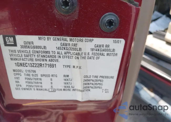 1GNEC13Z22R171691: 42707671