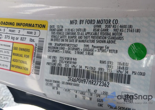 3FA6P0H97HR272362: 42707682