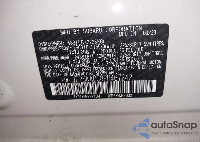 JF2SKADC8PH467242: 42707690