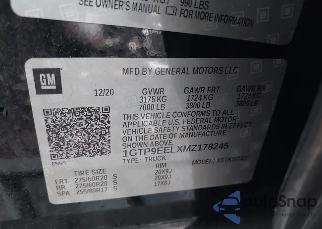 1GTP9EELXMZ178245: 42707693