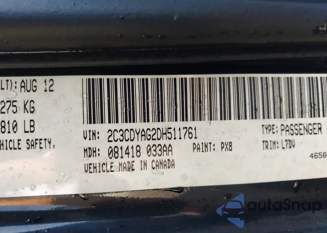 2C3CDYAG2DH511761: 42706860