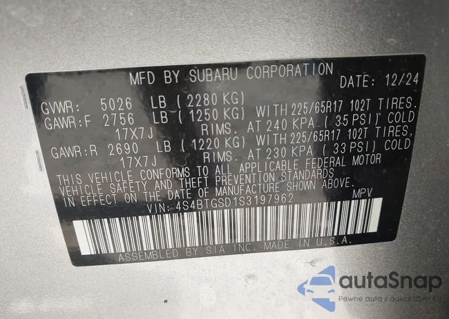 4S4BTGSD1S3197962: 42706920