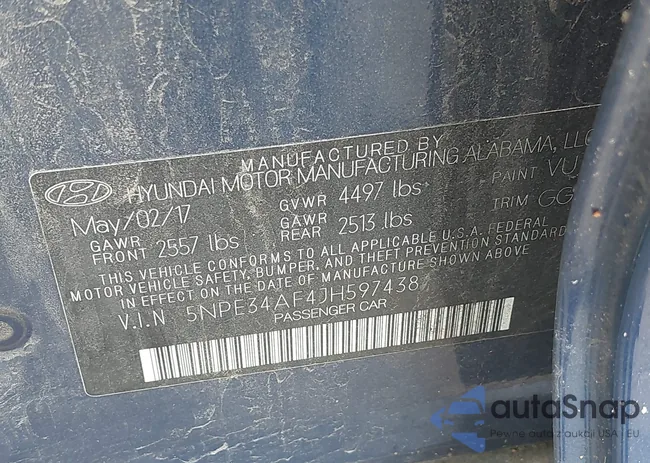 5NPE34AF4JH597438: 42706929