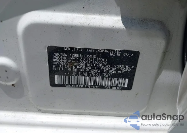 JF1GPAL67E8320902: 42707005