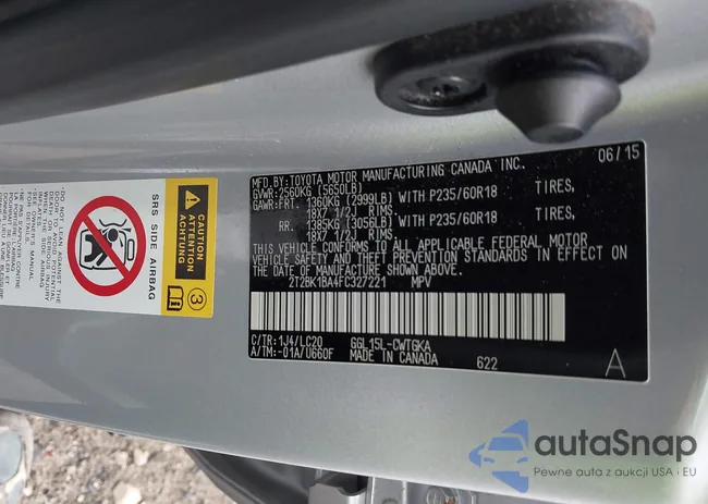 2T2BK1BA4FC327221: 42707007