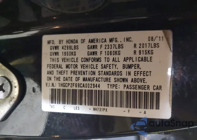 1HGCP2F69CA002944: 42707132