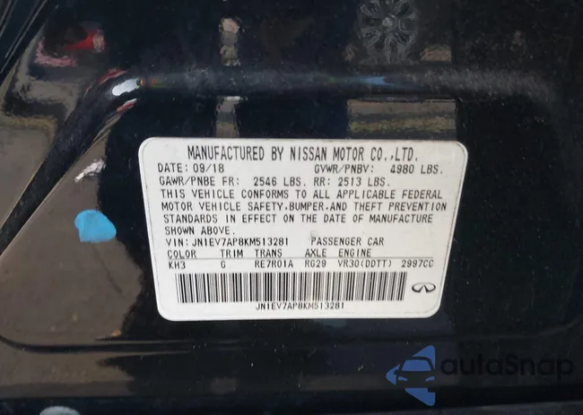 JN1EV7AP8KM513281: 42708291