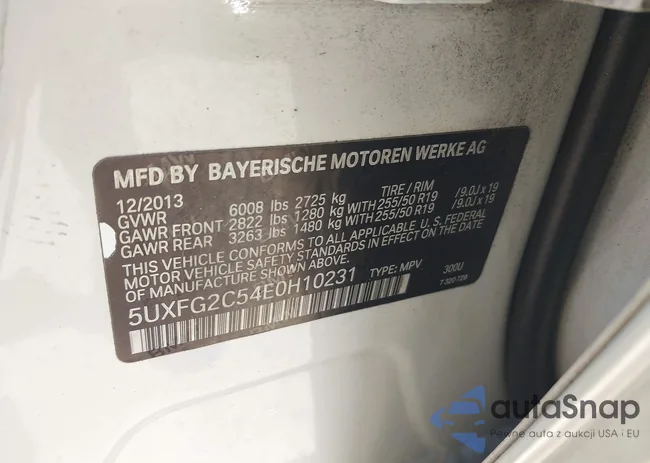 5UXFG2C54E0H10231: 42708371