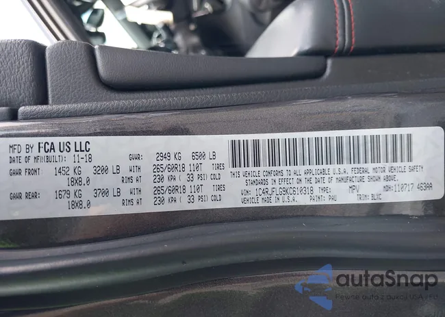 1C4RJFLG9KC610318: 42708465