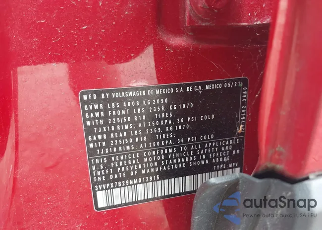 3VVPX7B29NM012915: 42708714