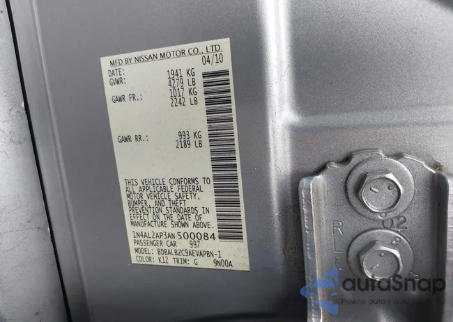 1N4AL2AP3AN500084: 42707833